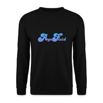 Agefluid - Unisex Sweatshirt - black - Front - Alina (178cm) & Michal (187cm)