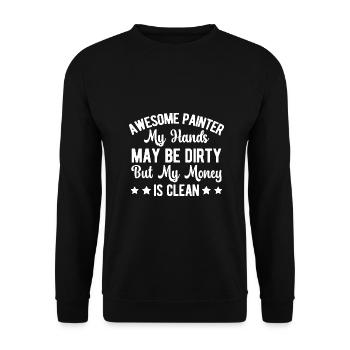 House Painter Hilarious Designs Unique Gifts - Unisex Pullover - Schwarz - Vorne - Alina (178cm) & Michal (187cm)