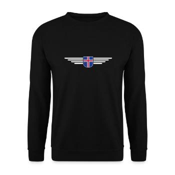 J’aime l’Islande Design T-Shirt Tenue - Sweat-shirt Unisexe - noir - Devant - Alina (178cm) & Michal (187cm)