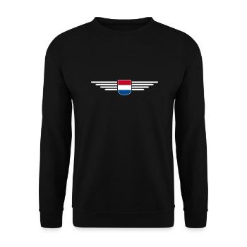 Pays-Bas Fan Outfit Design T-Shirt - Sweat-shirt Unisexe - noir - Devant - Alina (178cm) & Michal (187cm)