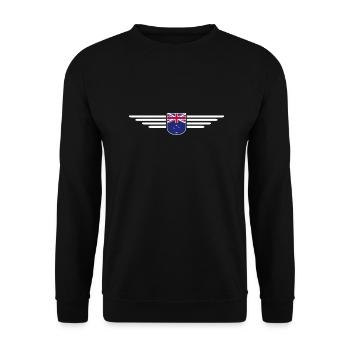 J’aime la Nouvelle-Zélande, T-shirt design de style élégance - Sweat-shirt Unisexe - noir - Devant - Alina (178cm) & Michal (187cm)