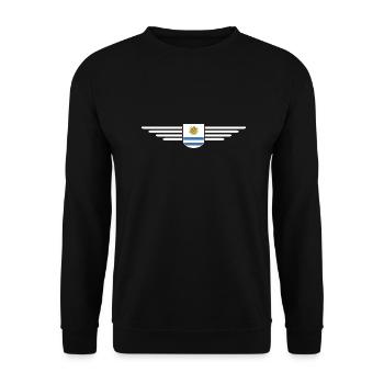 Uruguay T-Shirt – Perfect for Fans - Unisex Sweatshirt - black - Front - Alina (178cm) & Michal (187cm)