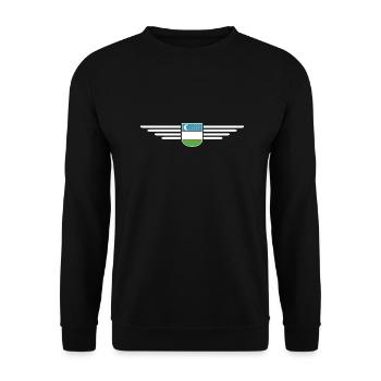 Usbekistan T-Shirt – Stolz und Kultur - Unisex Pullover - Schwarz - Vorne - Alina (178cm) & Michal (187cm)
