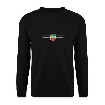 Ethiopia Design – Pride and Culture - Unisex Sweatshirt - black - Front - Alina (178cm) & Michal (187cm)