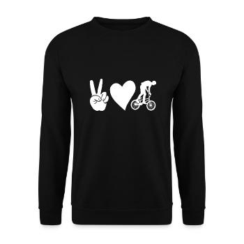 Vélo VTT - Sweat-shirt Unisexe - noir - Devant - Alina (178cm) & Michal (187cm)