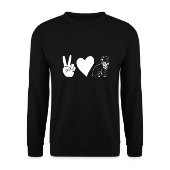Border Collie - Sweat-shirt Unisexe - noir - Devant - Alina (178cm) & Michal (187cm)