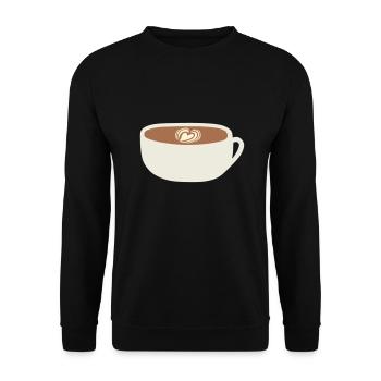 cup of coffee - Unisex Sweatshirt - black - Front - Alina (178cm) & Michal (187cm)