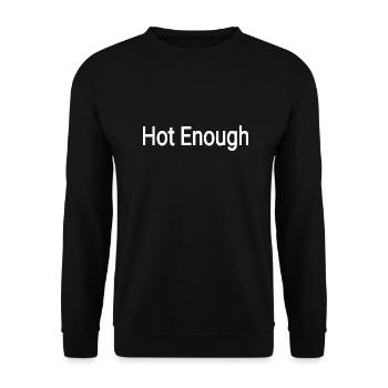 Texte de typographie minimale assez chaud - Sweat-shirt Unisexe - noir - Devant - Alina (178cm) & Michal (187cm)
