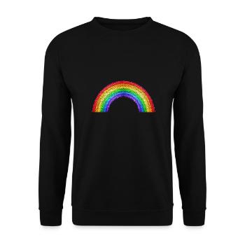 rainbow - Unisex Sweatshirt - black - Front - Alina (178cm) & Michal (187cm)