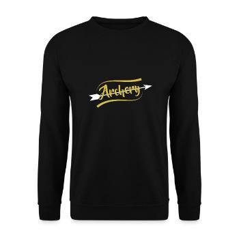 Archery arrow bow archer - Unisex Sweatshirt - black - Front - Alina (178cm) & Michal (187cm)