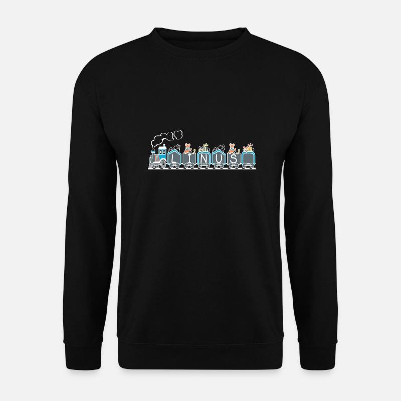 LINUS NAME TRAIN LOCO - Unisex Sweatshirt - black