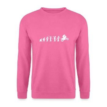 Evolution Motorrad Motorrad Geschenkidee Humor - Unisex Pullover - Pink - Vorne