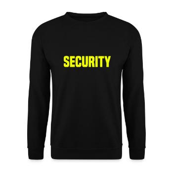 Security Bodyguard Sicherheitsdienst Türsteher - Unisex Pullover - Schwarz - Vorne - Alina (178cm) & Michal (187cm)