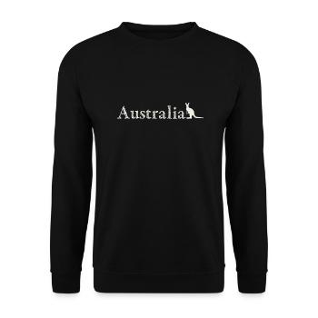Australia - Kangaroo - Unisex Sweatshirt - black - Front - Alina (178cm) & Michal (187cm)