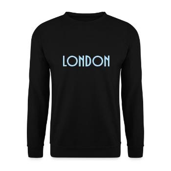 London - Unisex Sweatshirt - black - Front - Alina (178cm) & Michal (187cm)