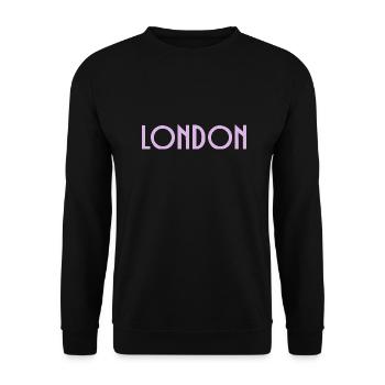London - Unisex Sweatshirt - black - Front - Alina (178cm) & Michal (187cm)