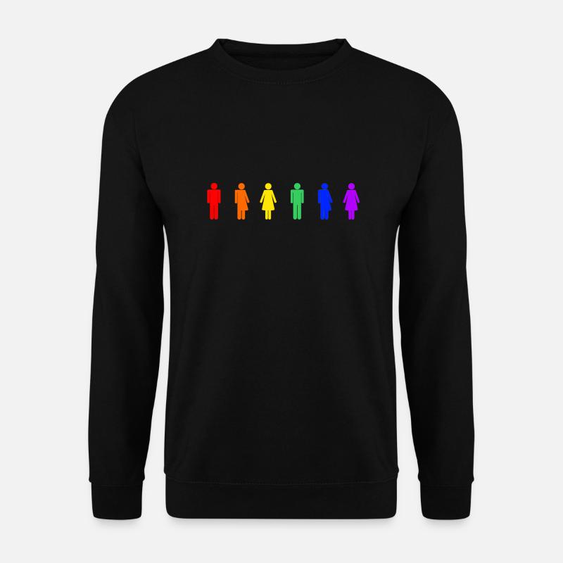 Regenbogenmenschen Regenbogen LGBT - Unisex Pullover - Schwarz