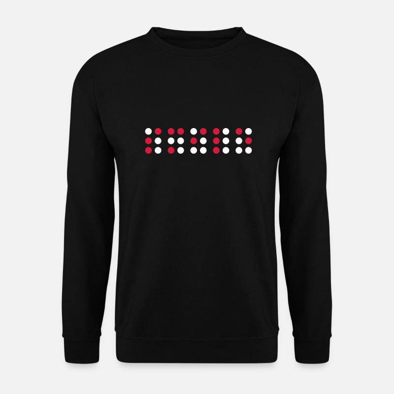 Lächeln in Braille-Code, Braille-Schrift für Blinde - Unisex Pullover - Schwarz