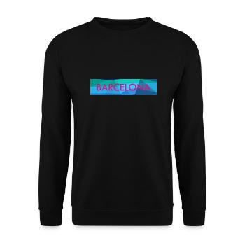 BARCELONA - Sweat-shirt Unisexe - noir - Devant - Alina (178cm) & Michal (187cm)