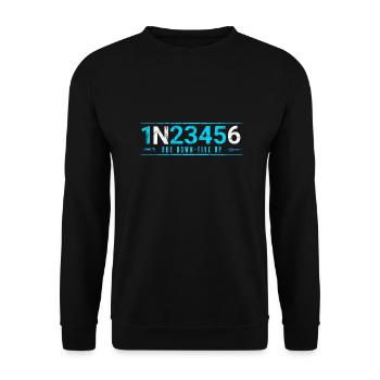 Motorcycle Gears 1N23456 Motorcyclist Gift - Unisex Sweatshirt - black - Front - Alina (178cm) & Michal (187cm)