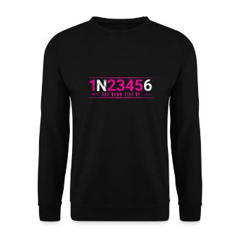 Motorcycle Gears 1N23456 Motorcyclist Gift - Unisex Sweatshirt - black - Front - Alina (178cm) & Michal (187cm)
