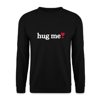 Hug me - Unisex Sweatshirt - black - Front - Alina (178cm) & Michal (187cm)
