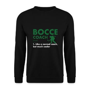 Définition de l’entraîneur sportif Bocce - Sweat-shirt Unisexe - noir - Devant - Alina (178cm) & Michal (187cm)