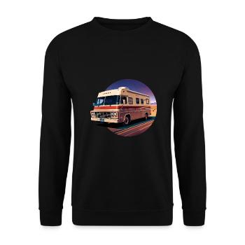 I LOVE CAMPING - Unisex Pullover - Schwarz - Vorne - Alina (178cm) & Michal (187cm)