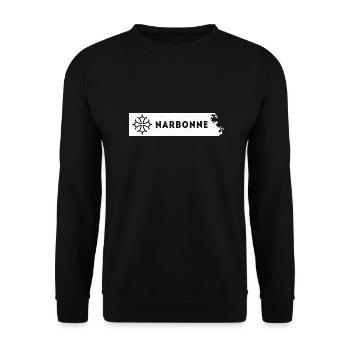 Narbonne Occitanie Frankreich Okzitanisch France - Unisex Pullover - Schwarz - Vorne - Alina (178cm) & Michal (187cm)