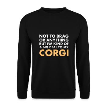 Chien Je suis un gros problème pour mon Corgi - Sweat-shirt Unisexe - noir - Devant - Alina (178cm) & Michal (187cm)