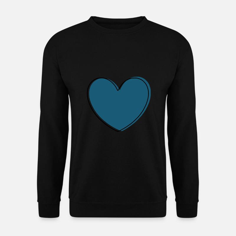 blue heart gift - Unisex Sweatshirt - black