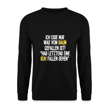 flMeat Lover Saying Carnist Meat Fanatic - Unisex Sweatshirt - black - Front - Alina (178cm) & Michal (187cm)