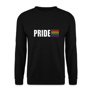 Pride rainbow flag - Unisex Sweatshirt - black - Front - Alina (178cm) & Michal (187cm)
