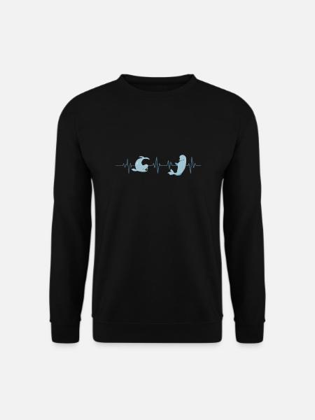 Beluga Heartbeat - Gift Idea - Unisex Sweatshirt - black