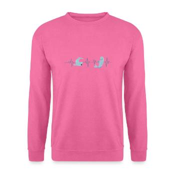 Beluga Heartbeat - Geschenkidee - Unisex Pullover - Pink - Vorne