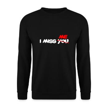 Je me manque, tu ne me manques pas - Sweat-shirt Unisexe - noir - Devant - Alina (178cm) & Michal (187cm)