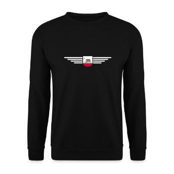 California Fan T-Shirt – Sun & Style - Sweat-shirt Unisexe - noir - Devant - Alina (178cm) & Michal (187cm)