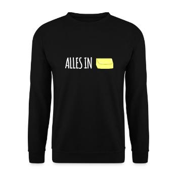 Alles in Butter - Unisex Pullover - Schwarz - Vorne - Alina (178cm) & Michal (187cm)