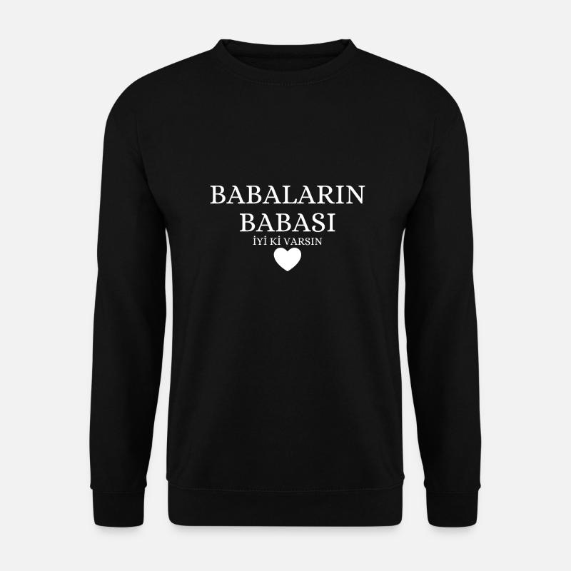 Baba Hediyelik Babalar Günü Hediyesi Geschenkidee - Unisex Pullover - Schwarz