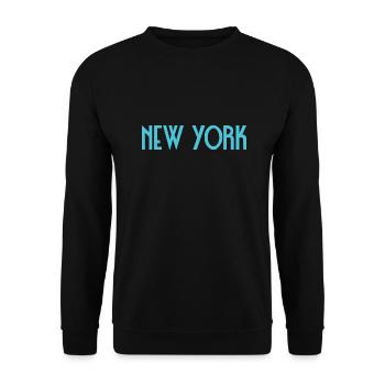 New York - Sweat-shirt Unisexe - noir - Devant - Alina (178cm) & Michal (187cm)