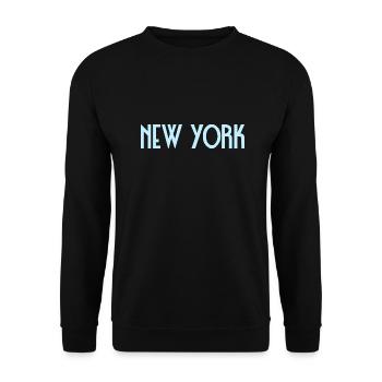 New York - Sweat-shirt Unisexe - noir - Devant - Alina (178cm) & Michal (187cm)