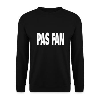pas fan - Sweat-shirt Unisexe - noir - Devant - Alina (178cm) & Michal (187cm)