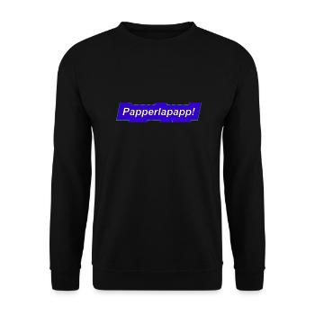 Papperlapapp Sprüche witzig so lustig - Unisex Pullover - Schwarz - Vorne - Alina (178cm) & Michal (187cm)