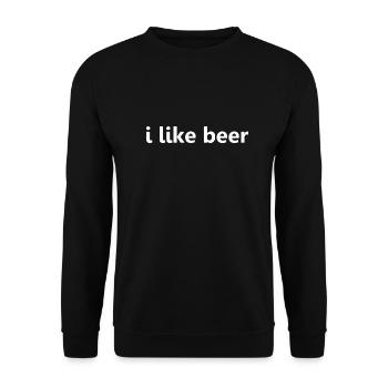 Boisson à la bière J’aime la bière Cadeau de l’amateur de bière - Sweat-shirt Unisexe - noir - Devant - Alina (178cm) & Michal (187cm)