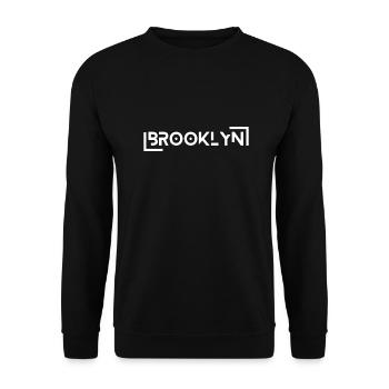 Future City Design – Brooklyn blanc - Sweat-shirt Unisexe - noir - Devant - Alina (178cm) & Michal (187cm)