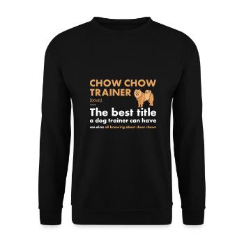 Chow Chow Trainer Definiton - Sweat-shirt Unisexe - noir - Devant - Alina (178cm) & Michal (187cm)