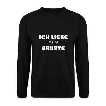meine Brüste - Unisex Pullover - Schwarz - Vorne - Alina (178cm) & Michal (187cm)