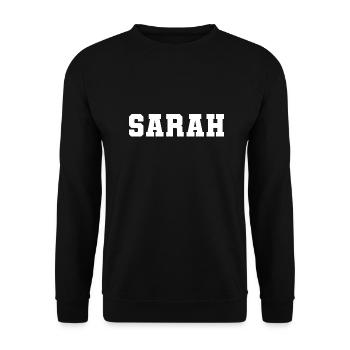 Name - Sara - Unisex Sweatshirt - black - Front - Alina (178cm) & Michal (187cm)
