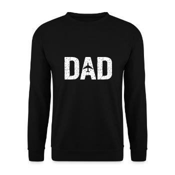 Cadeau de fête des pères papa pilote pour avion - Sweat-shirt Unisexe - noir - Devant - Alina (178cm) & Michal (187cm)