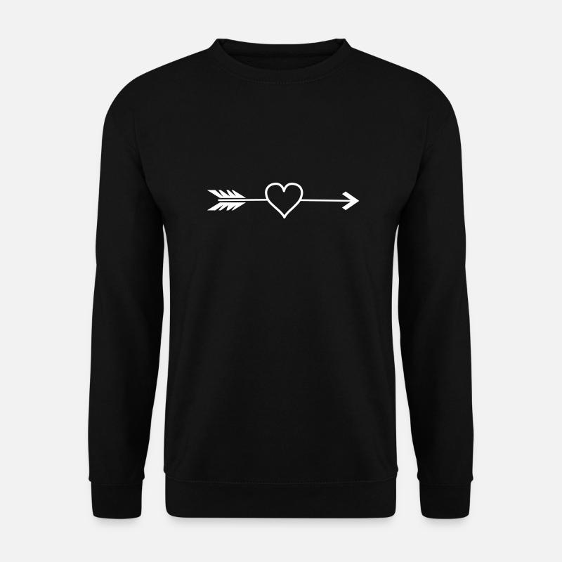 pfeil herz - Unisex Pullover - Schwarz